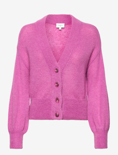 Jessy cropped cardigan - gebreide vesten - electric pink