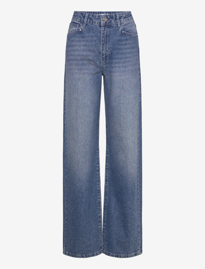 Dante6-Nuit rhinestone wide leg jeans