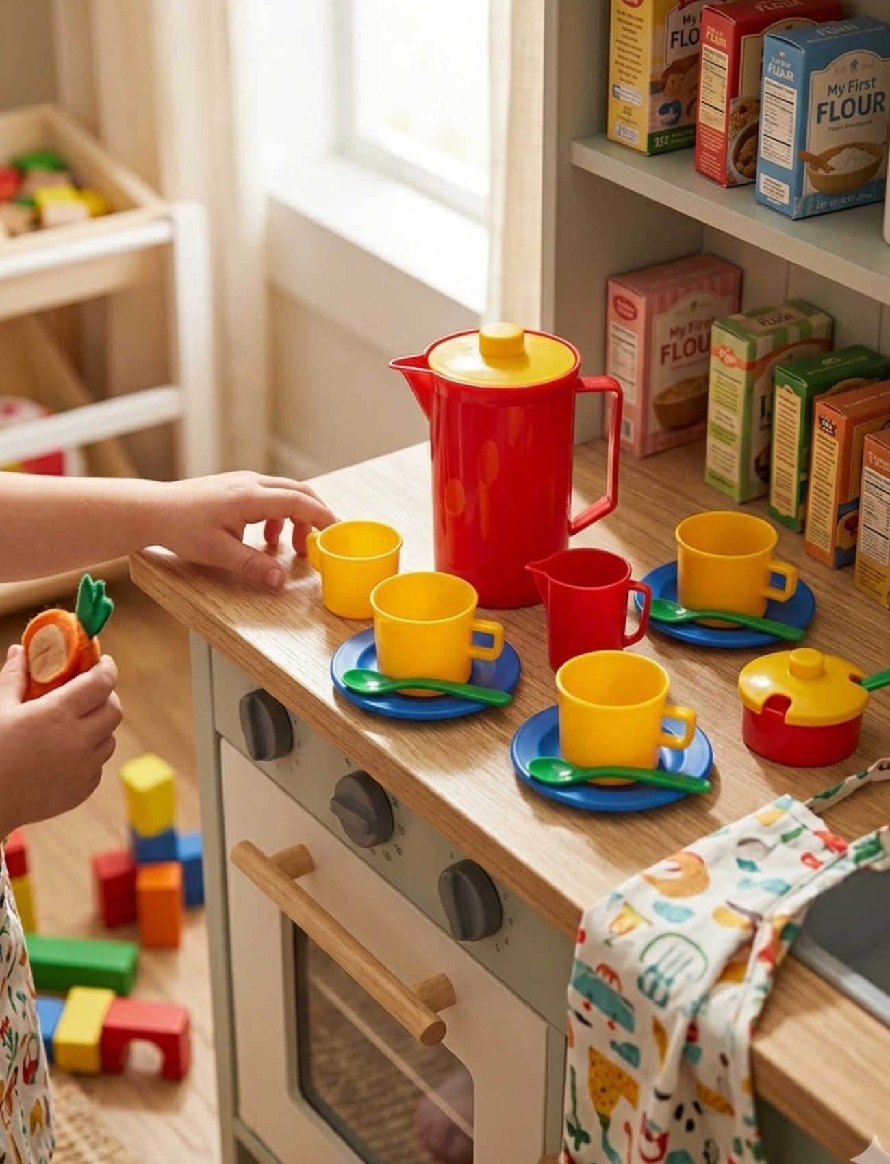 Dantoy Coffee Set In Net 17 Pcs, One Size, Multi/patterned, Legetøjskøkken Og Tilbehør > Kaffe- Og Tesæt, Børn