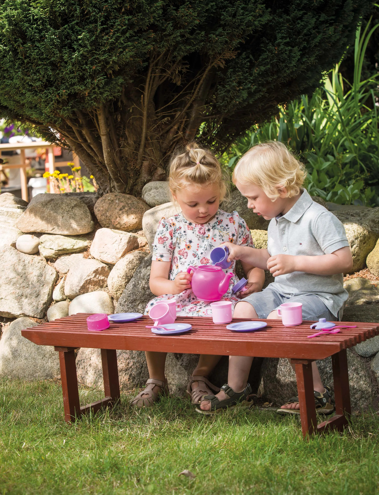 Dantoy My Little P. Tea Set In Net 17 Pcs, One Size, Multi/patterned, Legetøjskøkken Og Tilbehør > Kaffe- Og Tesæt, Børn