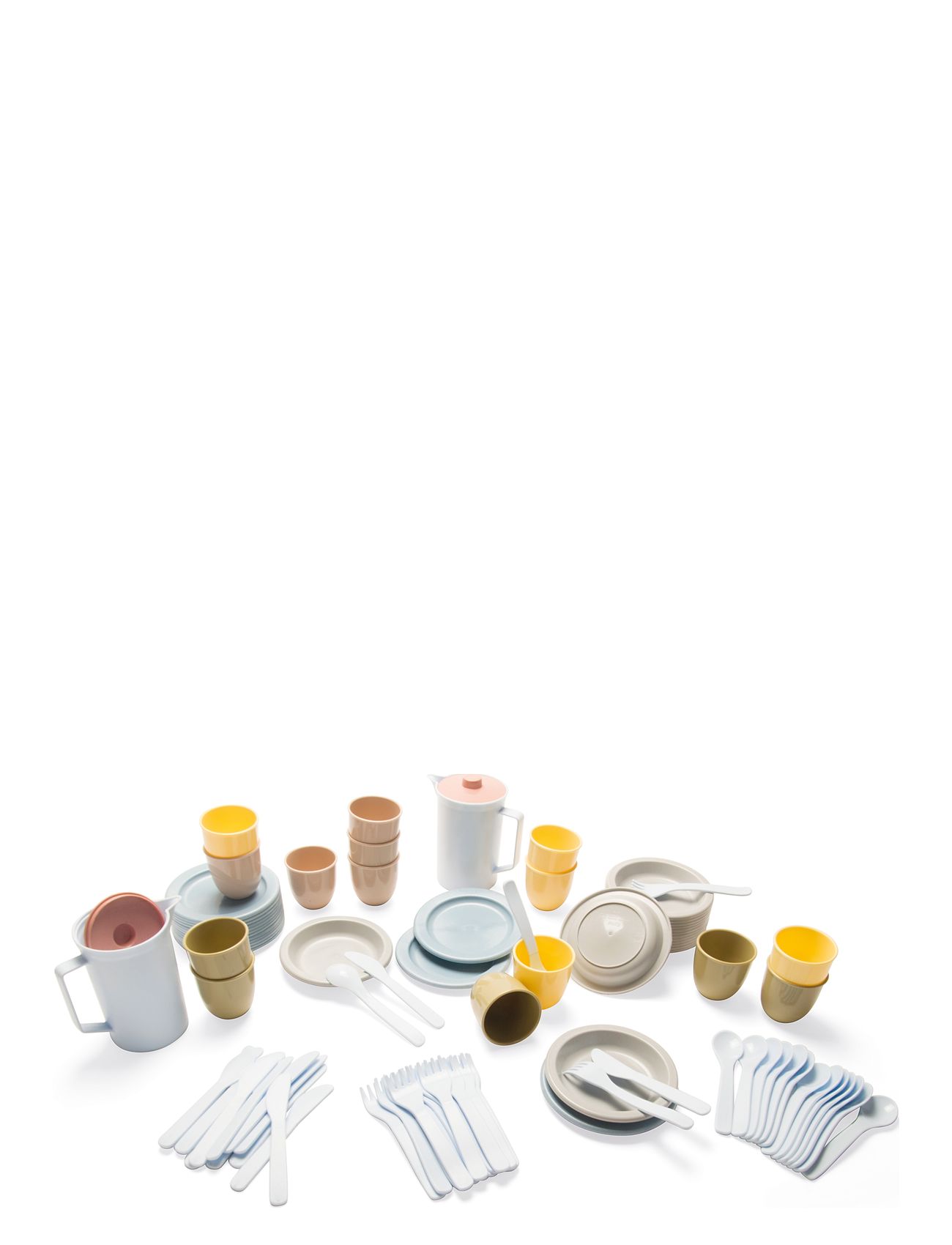 Tiny Bio Lunch Set 94 Pc +1Year Toys Toy Kitchen & Accessories Coffee & Tea Sets Multi/patterned Dantoy