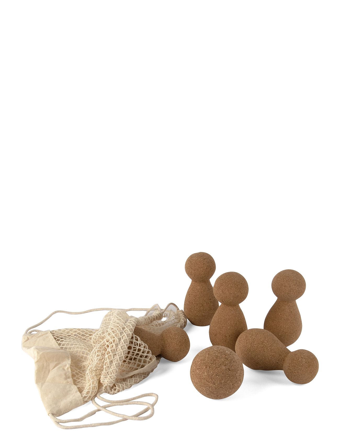 Cork Bowling 8 Pcs Ass Toys Puzzles And Games Games Active Games Brown Dantoy