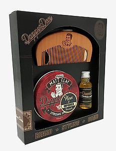 Hairy Man Gift Set (15 ml Beard Oil, Matte Clay, Comb) - mellom 200-500 kr - multi-colored