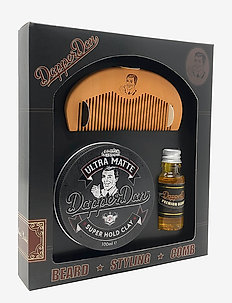 Hairy Man Gift Set (15 ml Beard Oil, Ultra Matte Clay, Comb) - mellom 200-500 kr - multi-colored