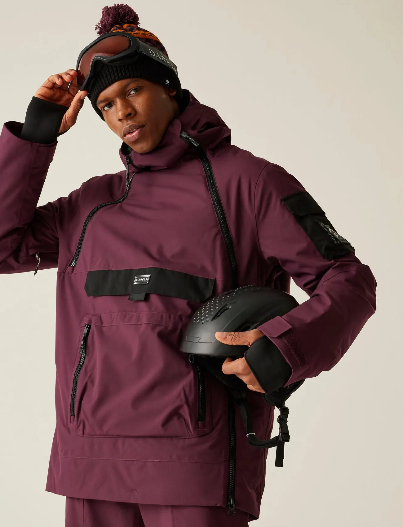 Dare2b T-Bar Overhead Ii Jacket, M, Burgundy, Sport Jackets > Sport Anoraks, Herre