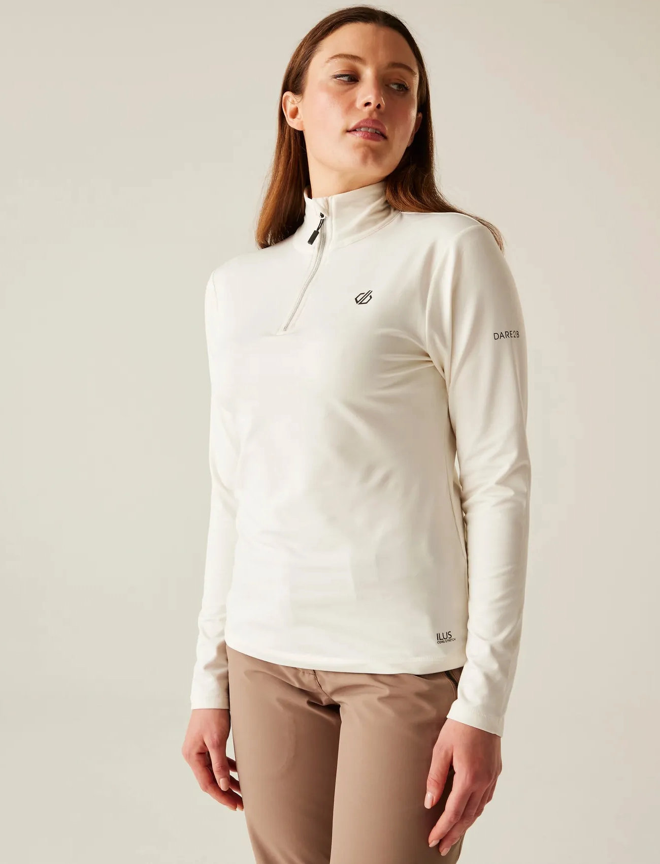 Dare2b Lowline Ii Core Stretch, M, Cream, Sport Clothing > Sport Fleeces & Midlayers, Dame