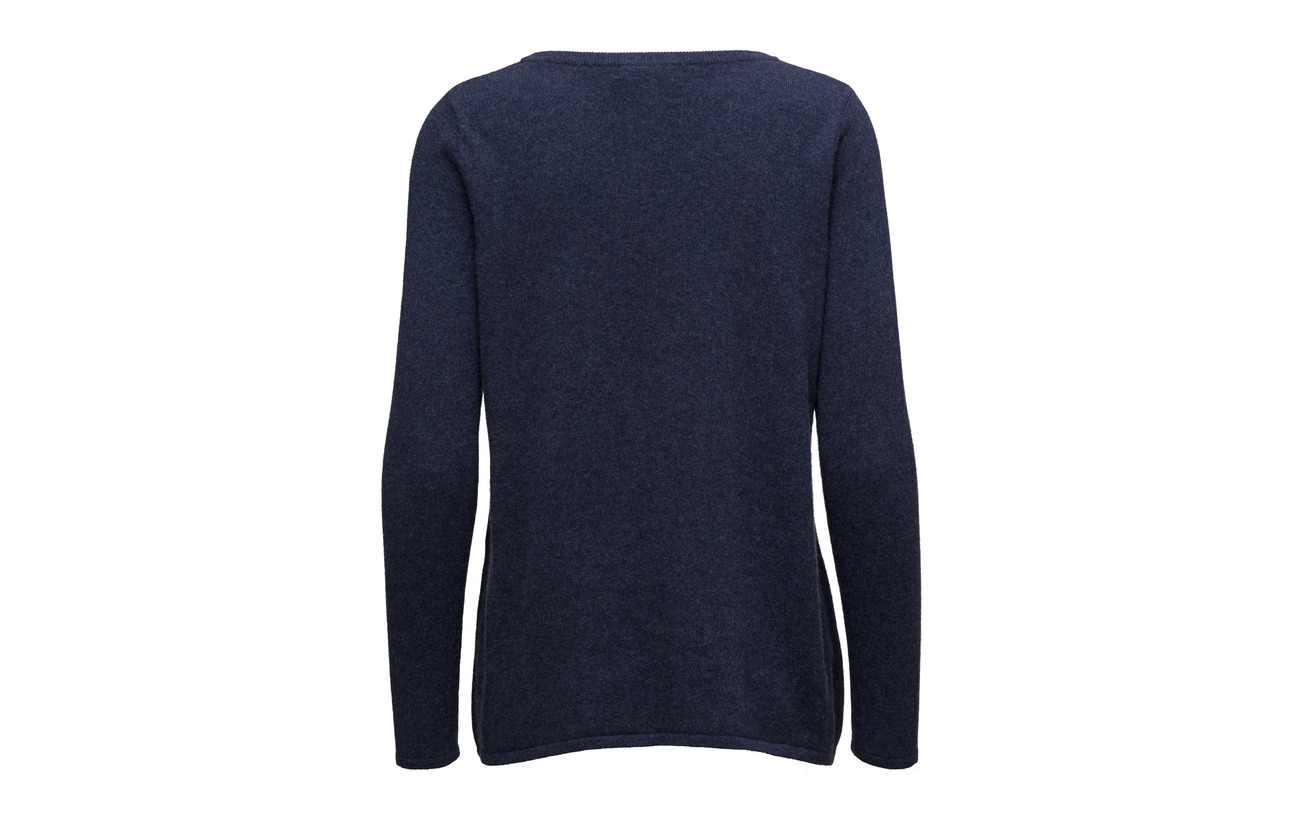 100 Cashmere Front Denim Blue Cachemire Sweater Davida Wrap RwqdYAA