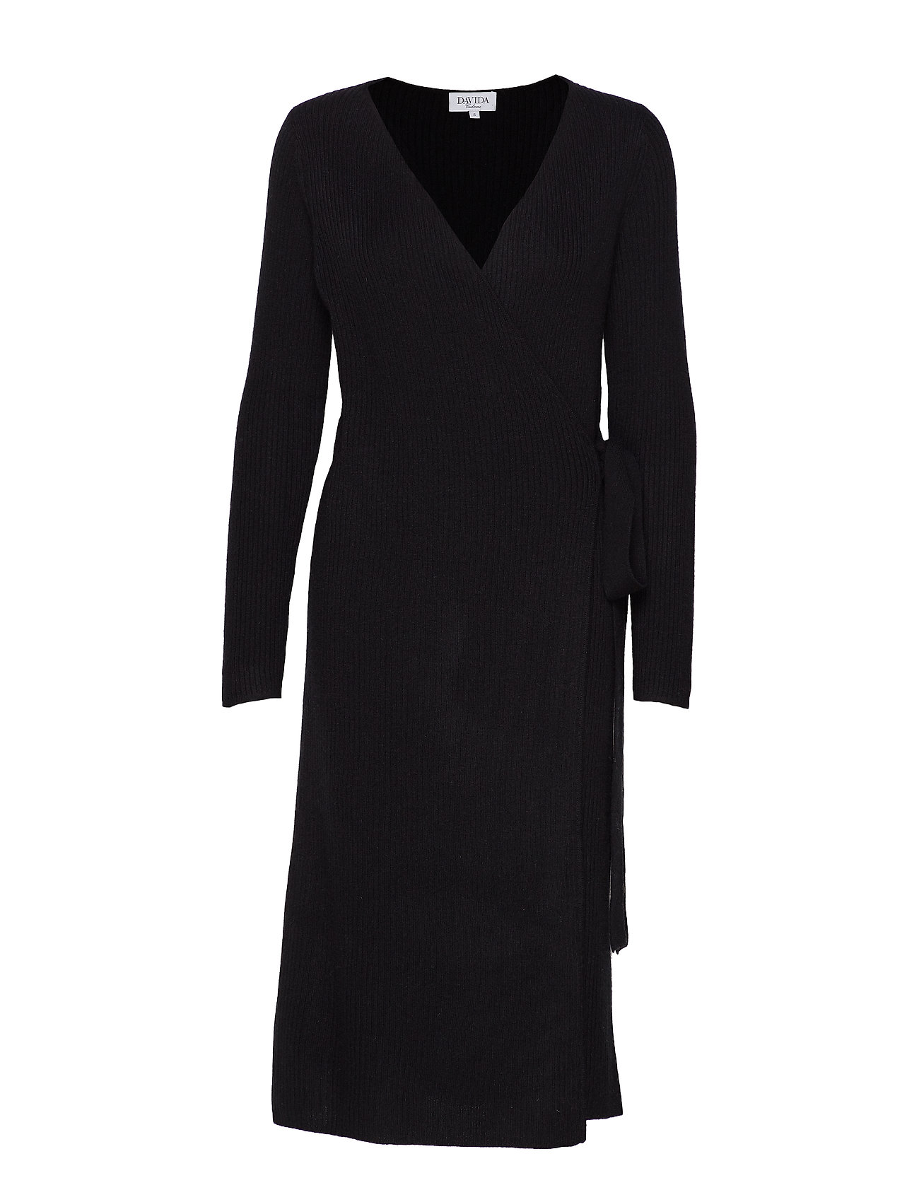 Cashmere Rib Rib Wrap Rib Cashmere Wrap DressblackDavida Wrap Midi DressblackDavida Midi nvm80wON