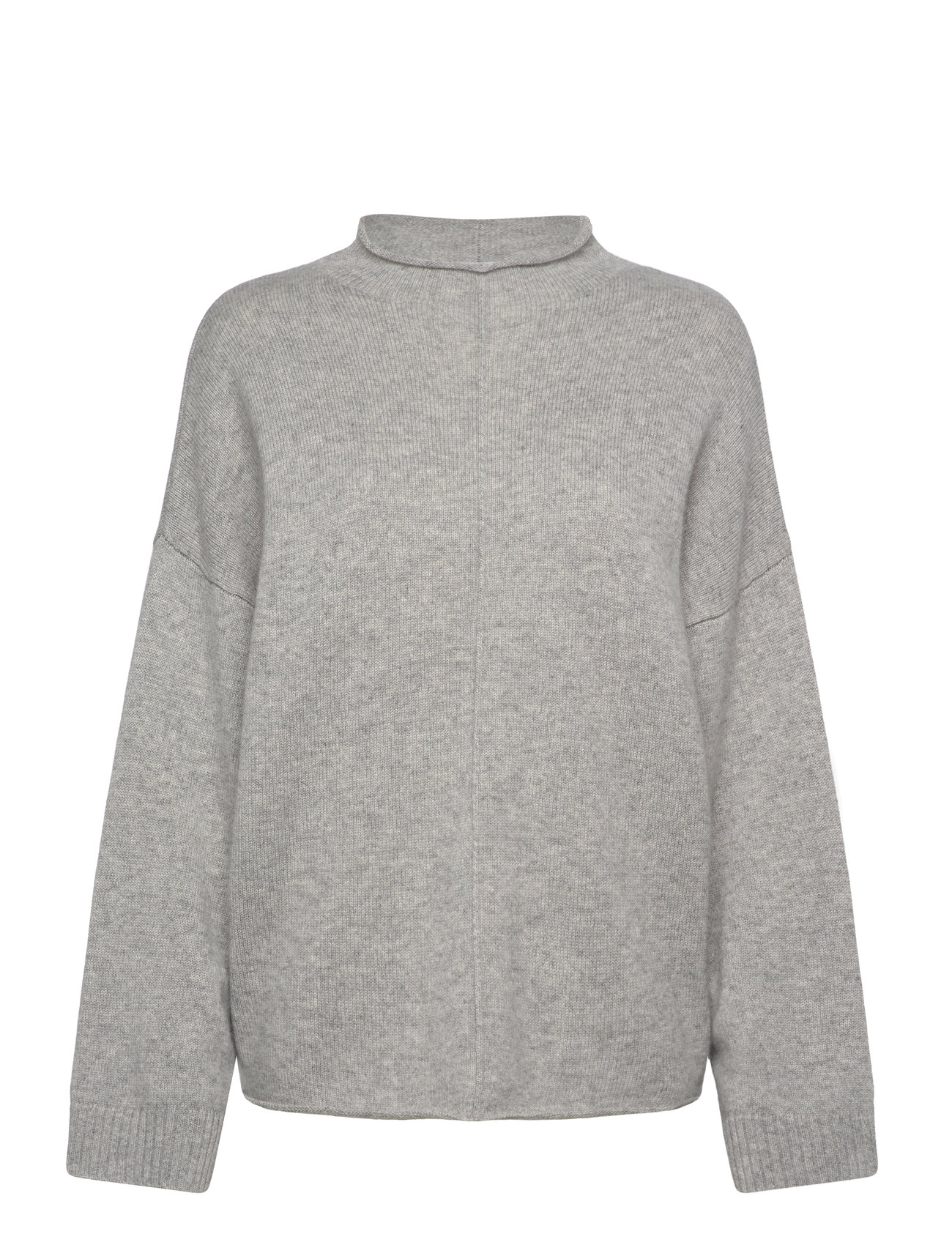 DAVIDA CASHMERE Oversized Half Rollkragen Grau - L/XL - Damen
