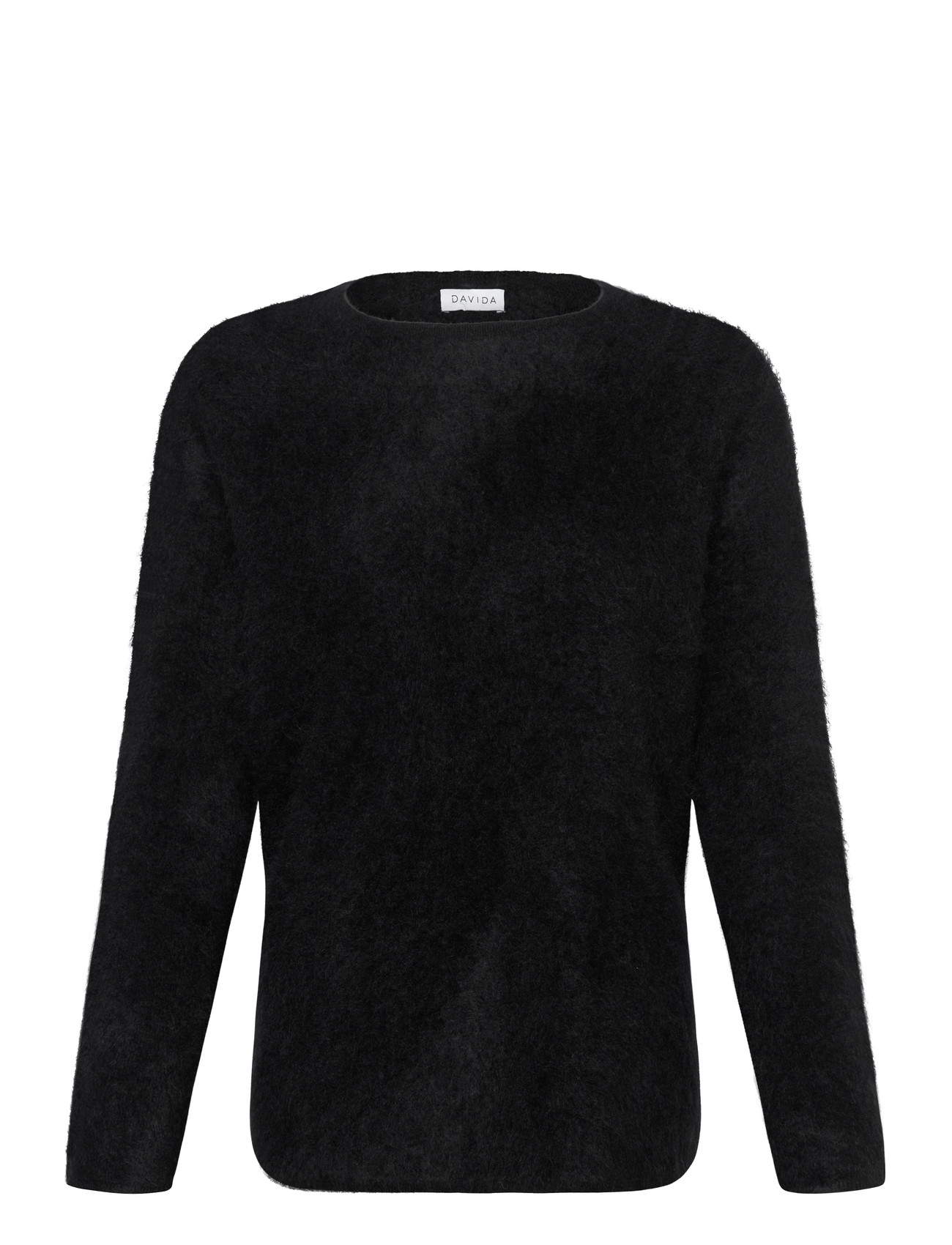DAVIDA CASHMERE Brushed Curved Pullover Schwarz - XL - Damen