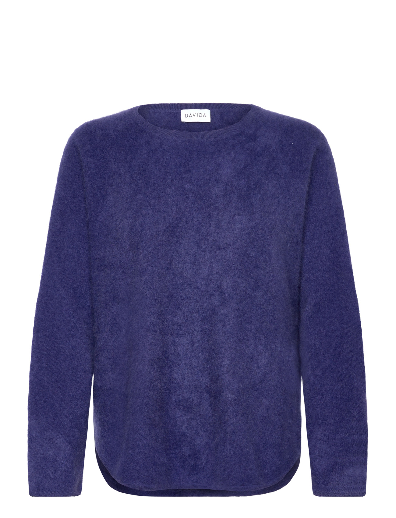 DAVIDA CASHMERE Brushed Curved Pullover Lila - M - Damen