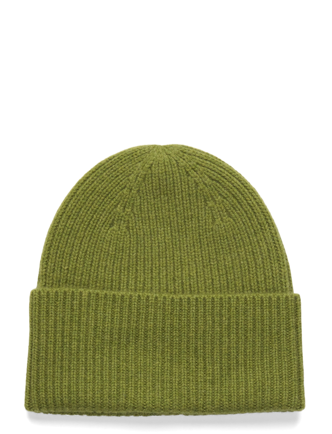 Davida Cashmere Fold Rib Cap, One Size, Khaki green, Hovedbeklædning > Huer, Dame