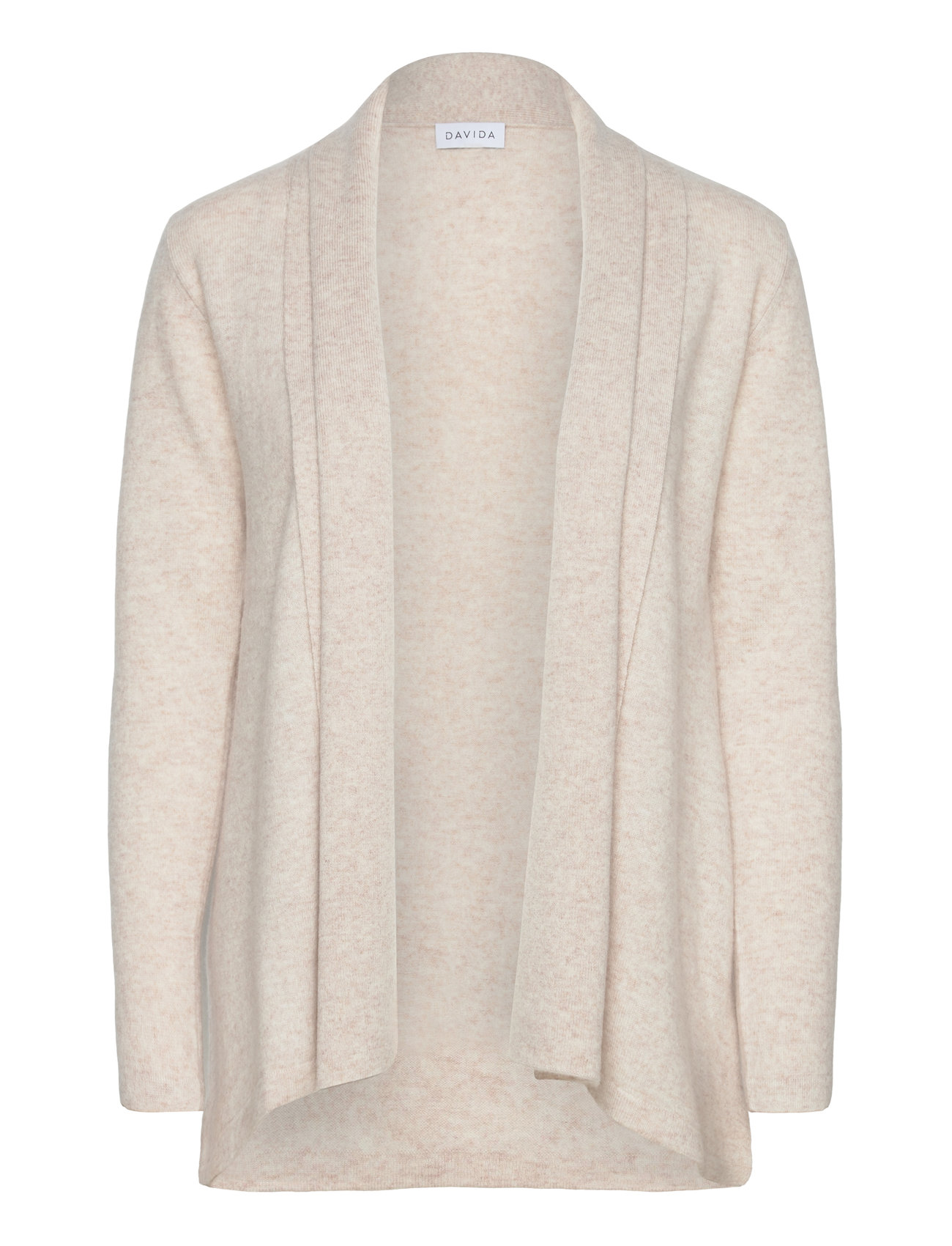 Davida Cashmere Rollerneck Cardigan Beige