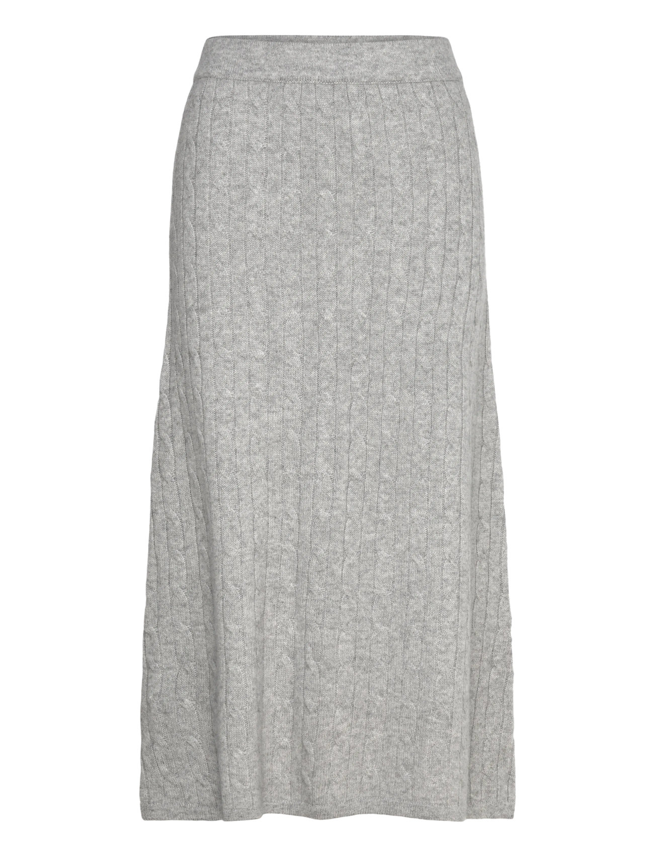DAVIDA CASHMERE A-Line Cable Rock Grau - M - Damen