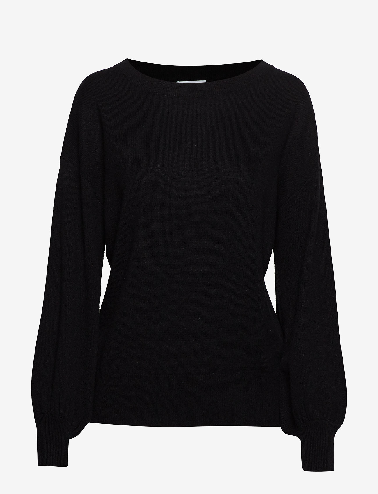 black balloon sleeve sweater