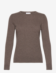 Basic O-neck Sweater - CACAO