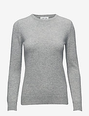 Basic O-neck Sweater - LIGHT GREY