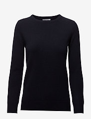 Basic O-neck Sweater - NAVY