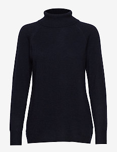 Raglan Turtleneck Loose Sweater - NAVY