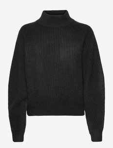 Chunky Structured Rib Sweater - rolkraagtruien - black
