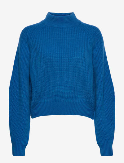 Chunky Structured Rib Sweater - rullekraver - cobalt blue