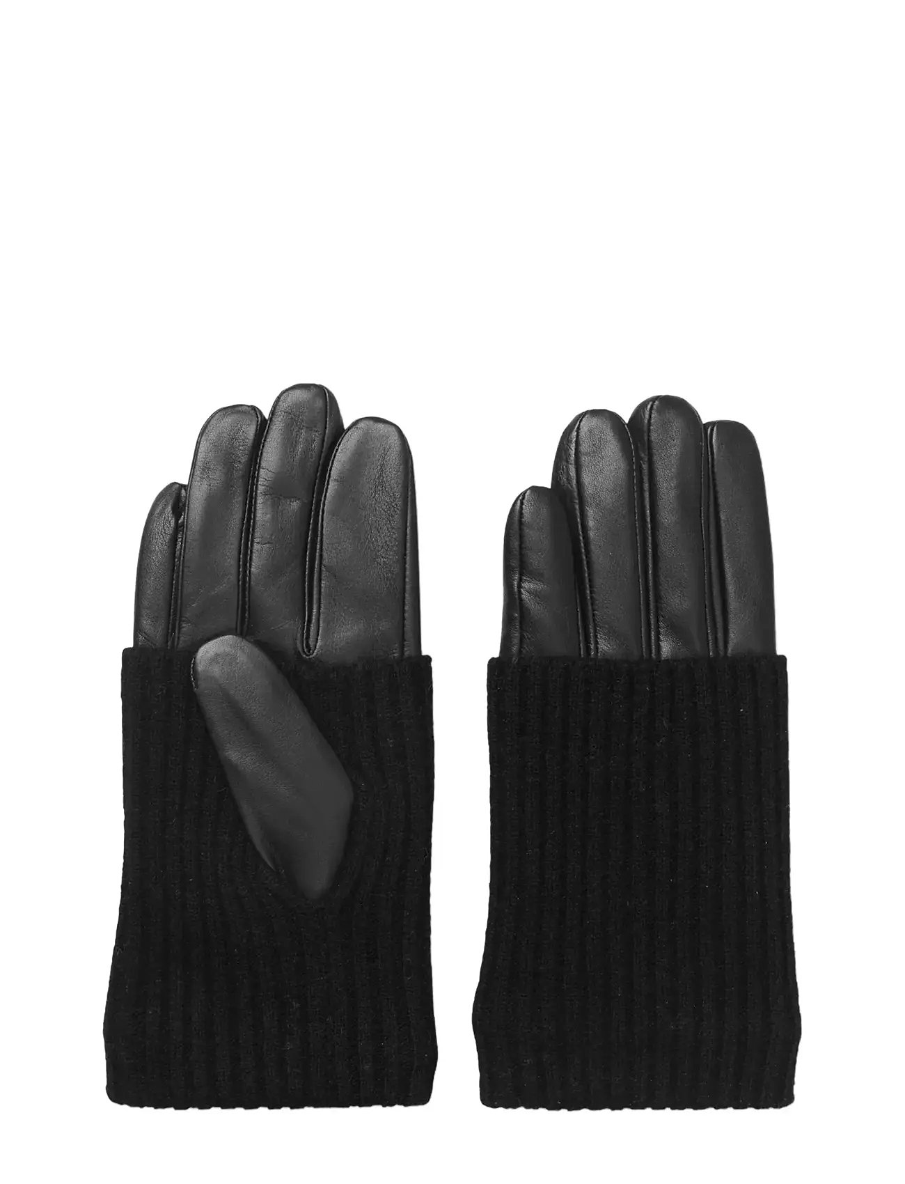 DAY ET Day Leder Knit Glove Schwarz - 6.5 - Damen