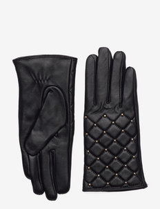 Day Leather Q-Stud Glove - gloves - black