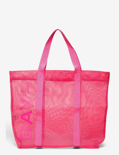 Day Neat Mesh Bag - totes - diva pink