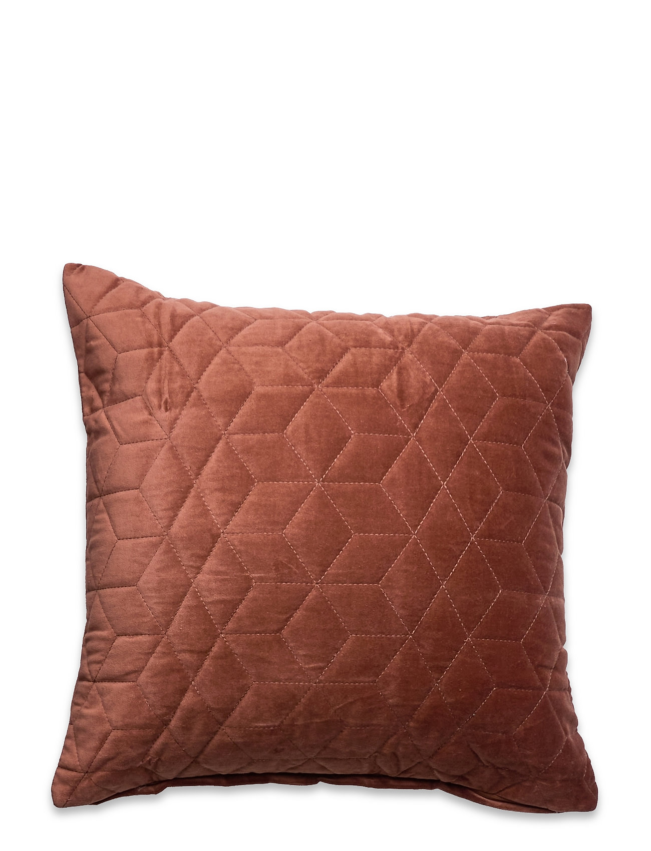 DAY Home Day Quilted Velvet Cushion Cover, 60X60 cm, Brown, Puder & Tæpper > Pudebetræk, Unisex