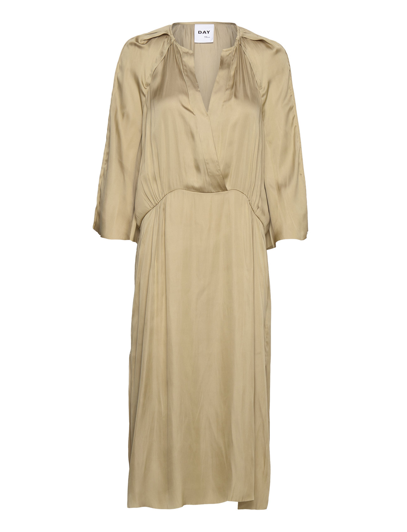 Tess - Modern Drape Knælang Kjole Beige Day Birger Et Mikkelsen