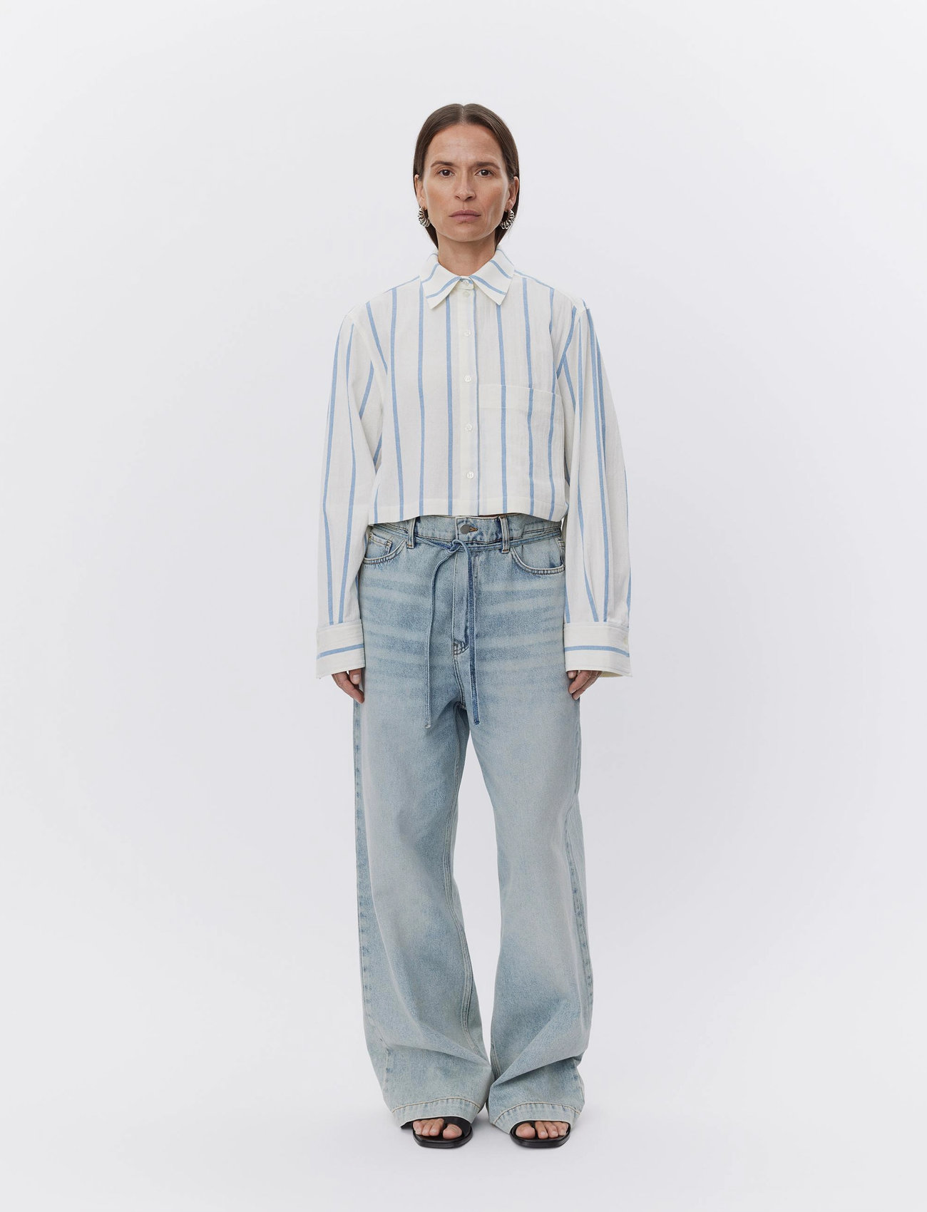 Day Birger et Mikkelsen Issa - Striped Cotton, 44, Cream, Skjorter > Langærmede, Dame