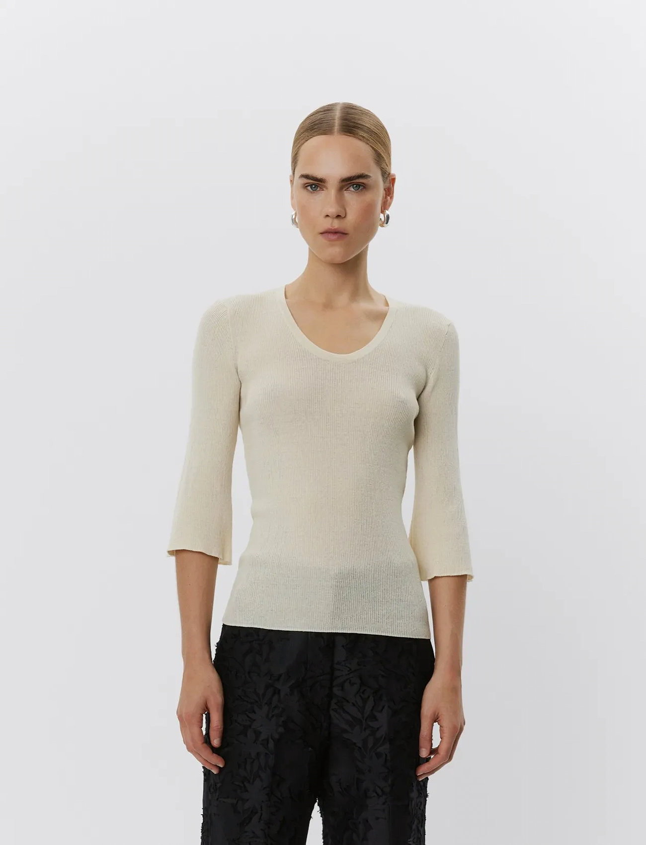Day Birger et Mikkelsen Lando - Cotton Base, XXS, Cream, Strik > Trøjer, Dame