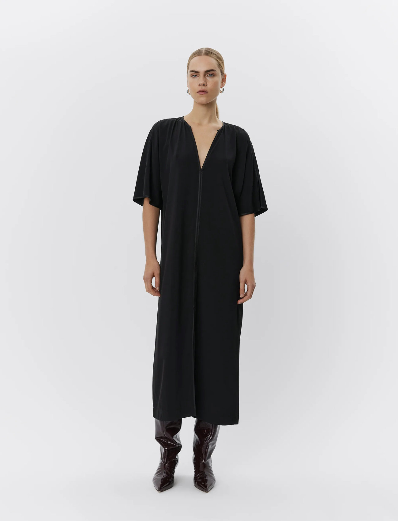 Day Birger et Mikkelsen Hill Light Modern Twill, 42, White, Dresses - Maxi Dress, Dame