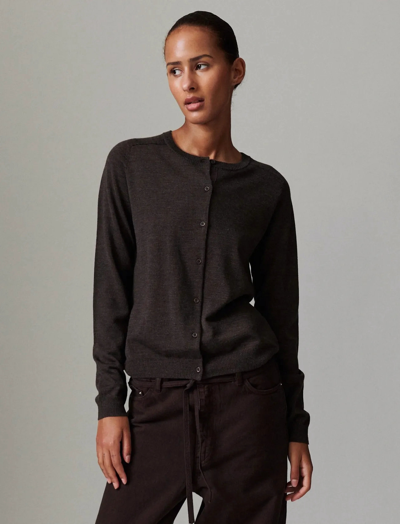 Day Birger et Mikkelsen Luna - Daily Elements, M, Grey, Strik > Cardigans, Dame