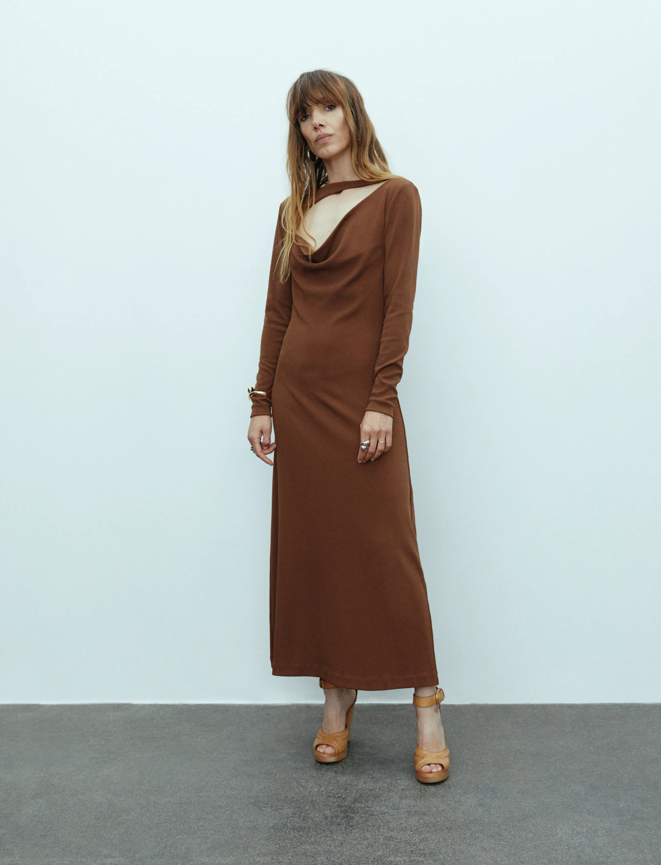 Day Birger et Mikkelsen Ron - All Day Jersey, M, Brown, Kjoler > Knælange Og Midi, Dame