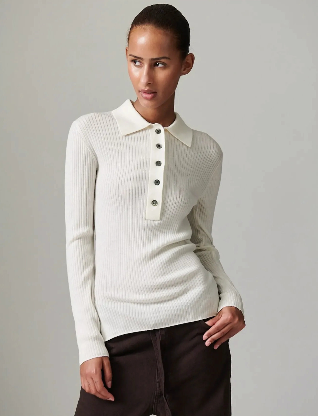 Day Birger et Mikkelsen Murphy - Daily Elements, XL, White, Strik > Trøjer, Dame