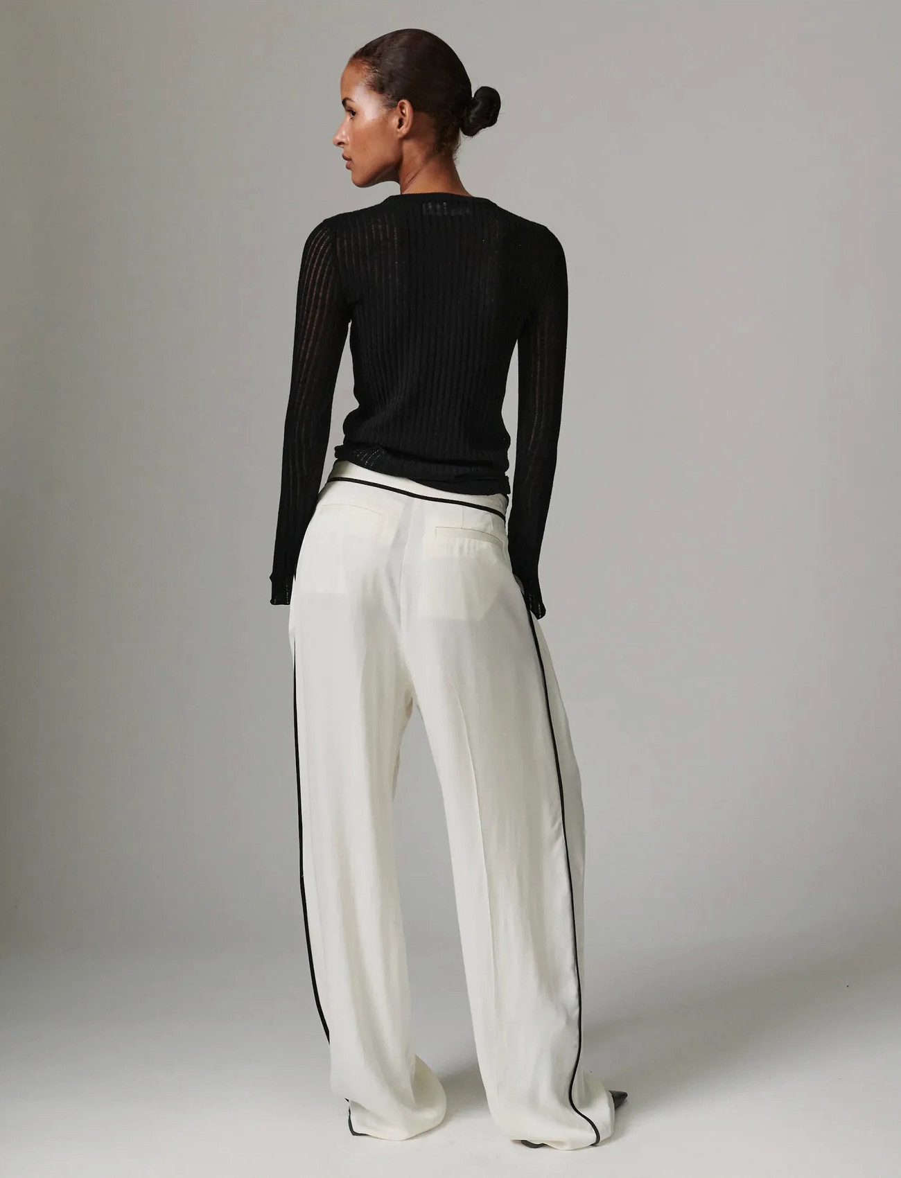Day Birger et Mikkelsen Enza - Matte Crepe, 32, White, Bukser > Brede Ben, Dame