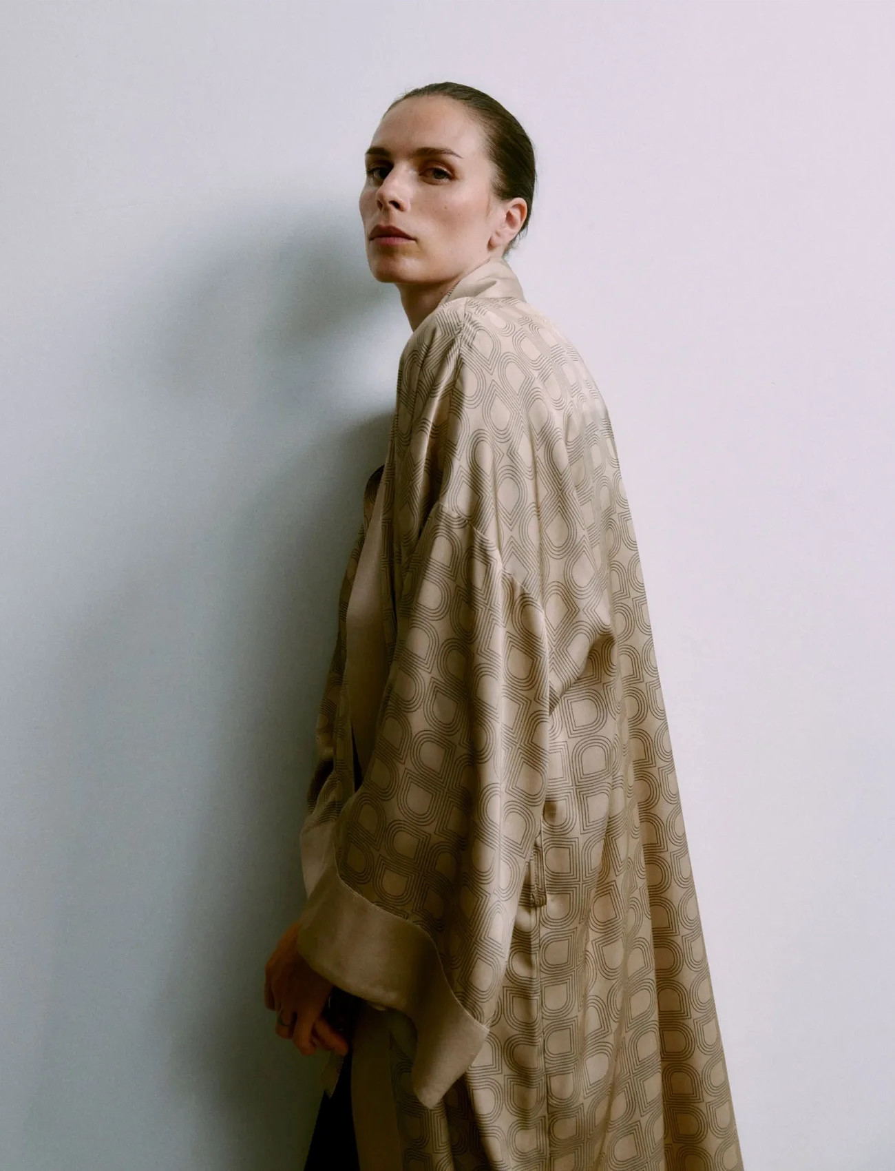 Day Birger et Mikkelsen Plymo- Fluid Viscose, 36, Beige, Skjorter > Langærmede, Dame