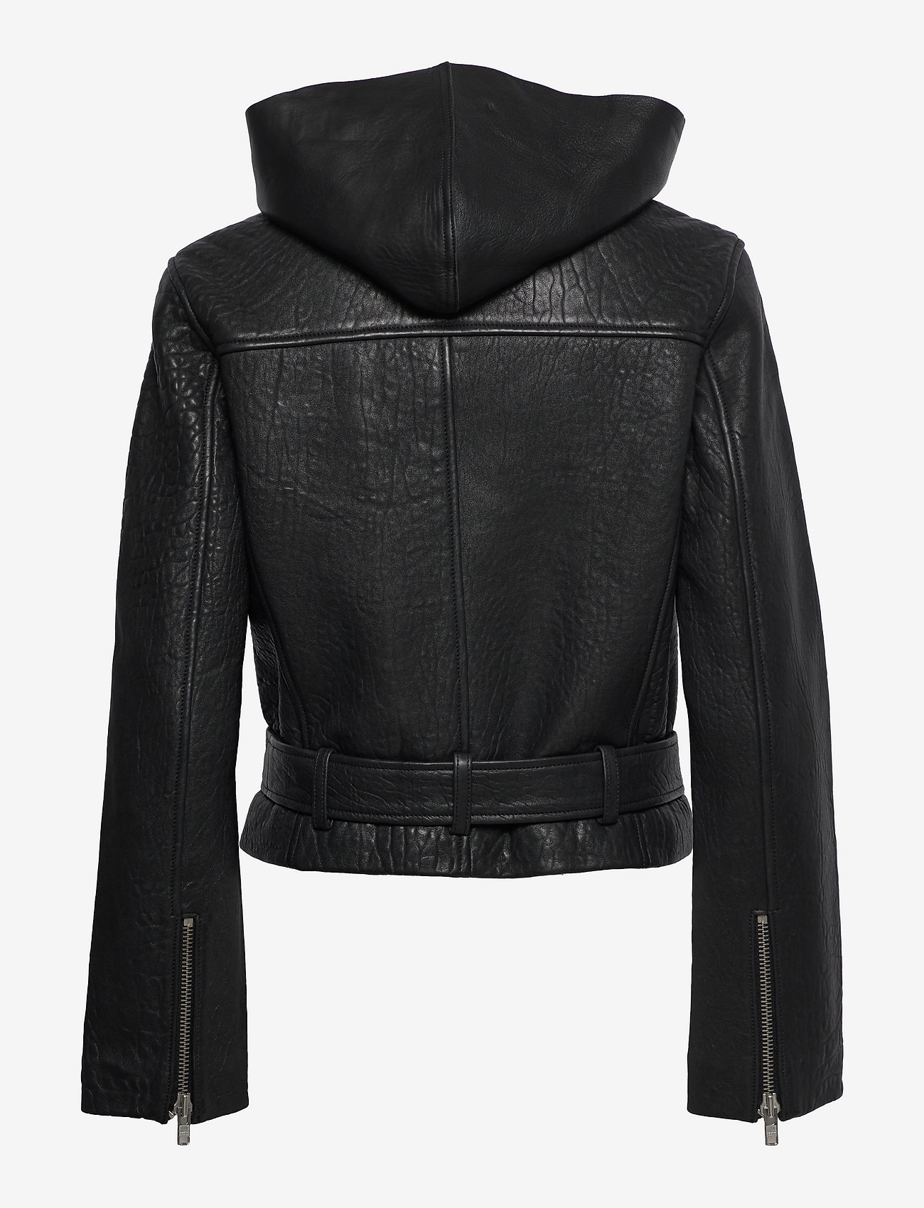 textured leather jacket