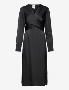 Mila - Fluid Texture - sukienki koktajlowe - black
