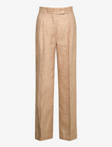 Charles - Fall for Linen - rette bukser - beige melange