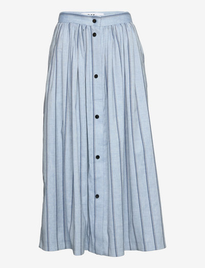 Edith - Stripe Blend - midi kjolar - light blue