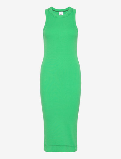 Uma - Heavy Rib - summer dresses - kelly green