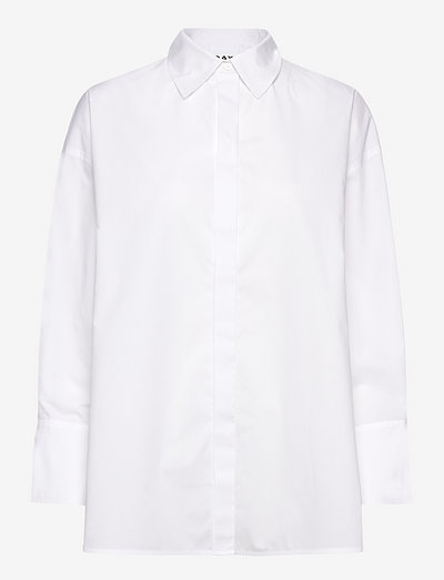 William - Solid Cotton - langærmede skjorter - bright white