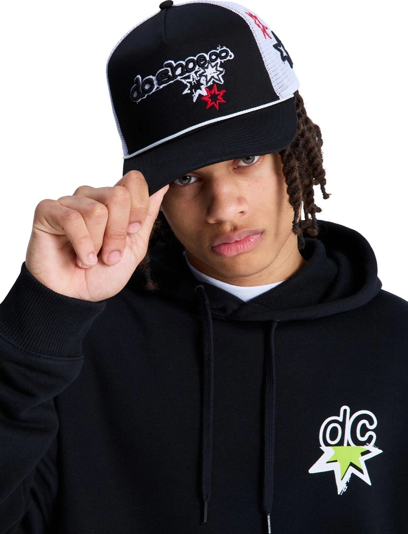DC Side Star Trucker, One Size, Black, Sport Accessories > Sport Caps, Herre