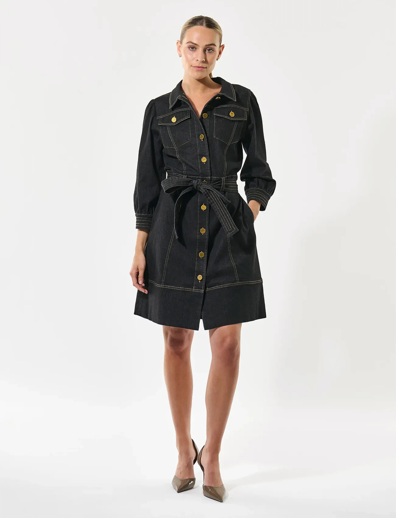Dea Kudibal Elodiedea, M, Navy, Kjoler > Skjortekjoler, Dame