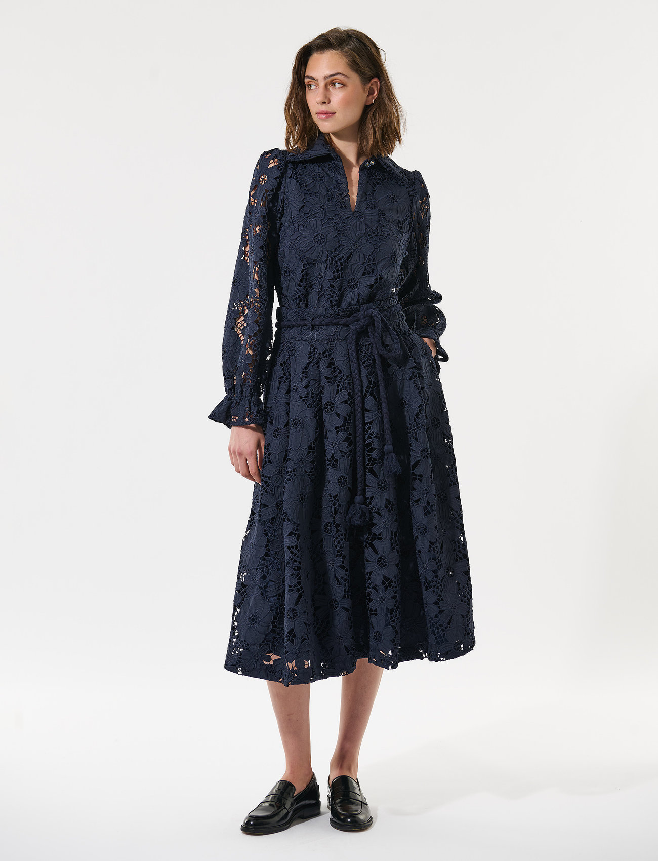 Dea Kudibal Rikkadea Ns, L, Navy, Bluser > Langærmede, Dame