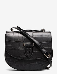 Kim satchel bag - CROCO BLACK