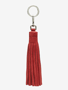 Tassel with key-ring - SUEDE SCARLET RED