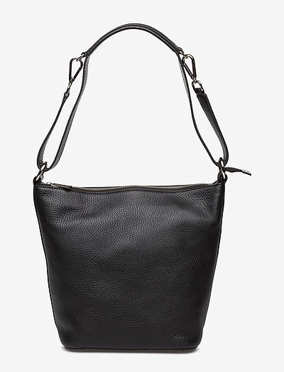 Small shoulder bag with two way strap - torby na ramię - black